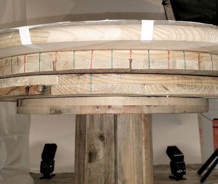Custom 360 Product Photography Turntable from Cable Drums