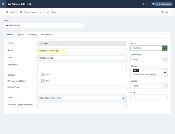 Give the new field specific name