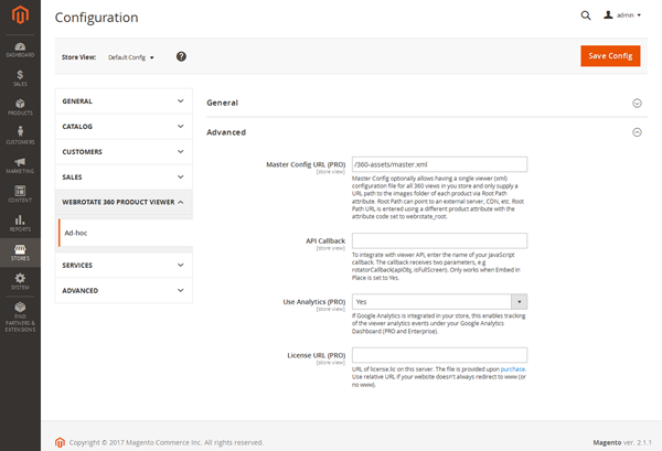 Set Master Config URL, pointing to local master xml