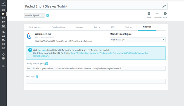 WebRotate 360 Product Viewer for Prestashop - Product catalog