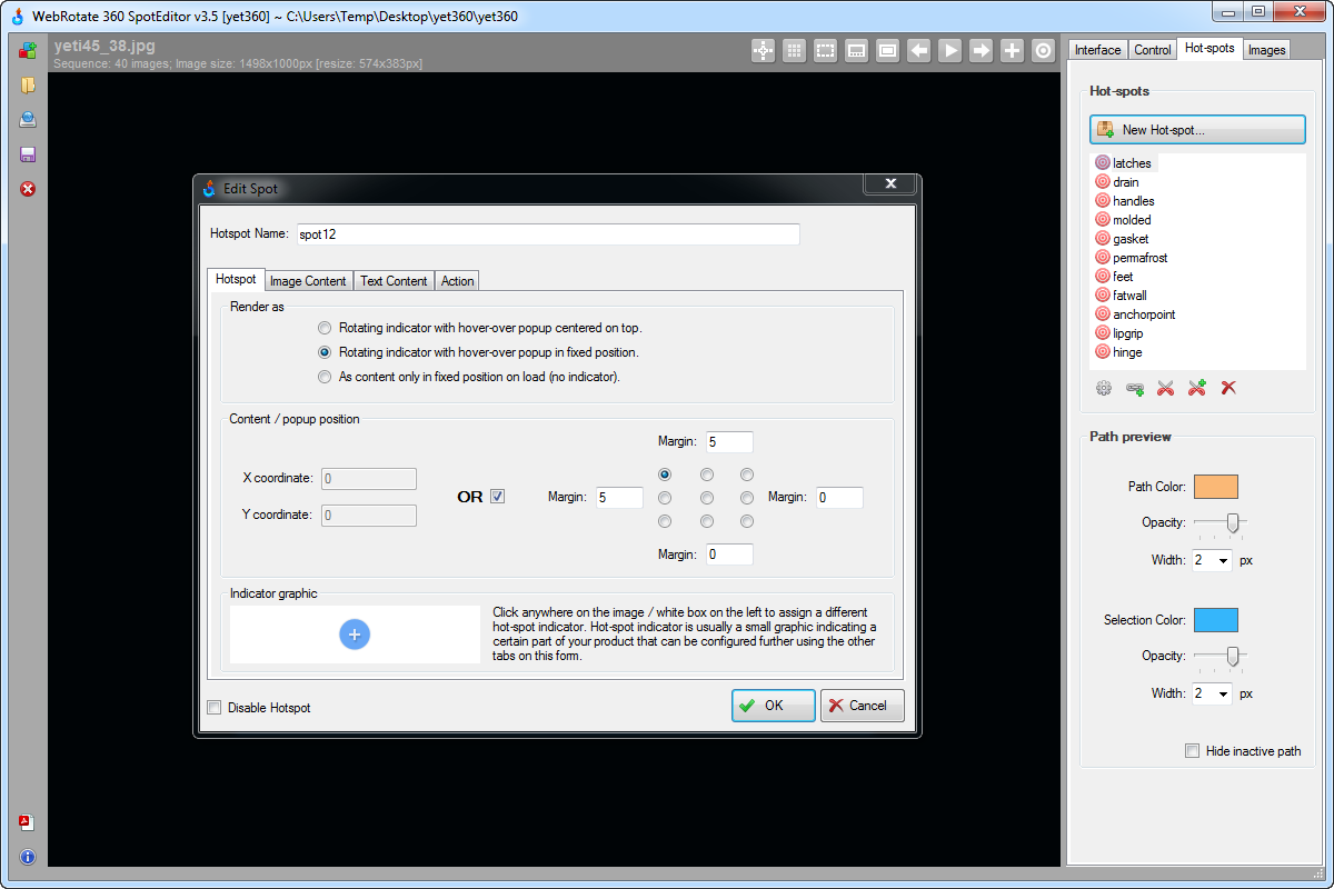 Extra hot-spot rendering mode